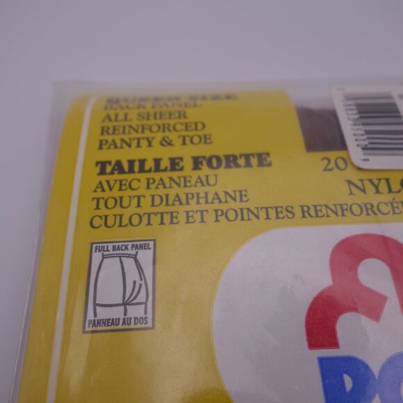 Vintage Rossy Queen Size Nylon 2XL Style 950 Pantyose Black and Taupe - Picture 4 of 16